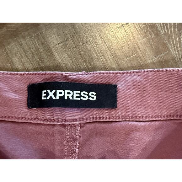 NWT Express Mid Rise Shortie Dusty Rose Embroidered Floral Shorts Women’s Size 8 - Picture 5 of 16